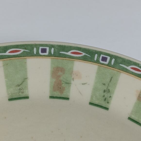 Portfolio By Phfaltzgraff Naturewood Bowl 7.25" Diameter Green Floral Print - Picture 3 of 7